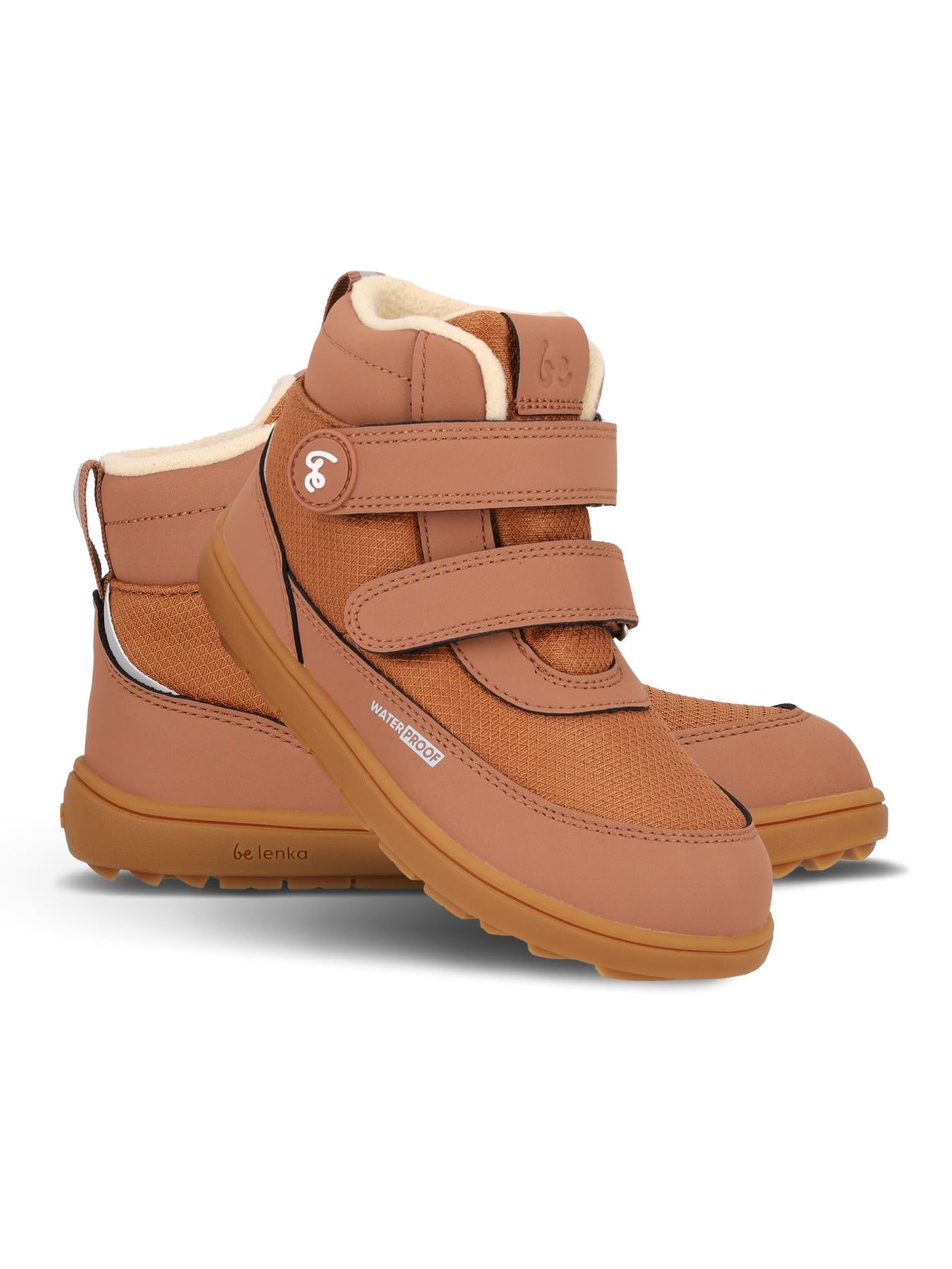 Dětské zimní barefoot boty Be Lenka Zippu - All Brown