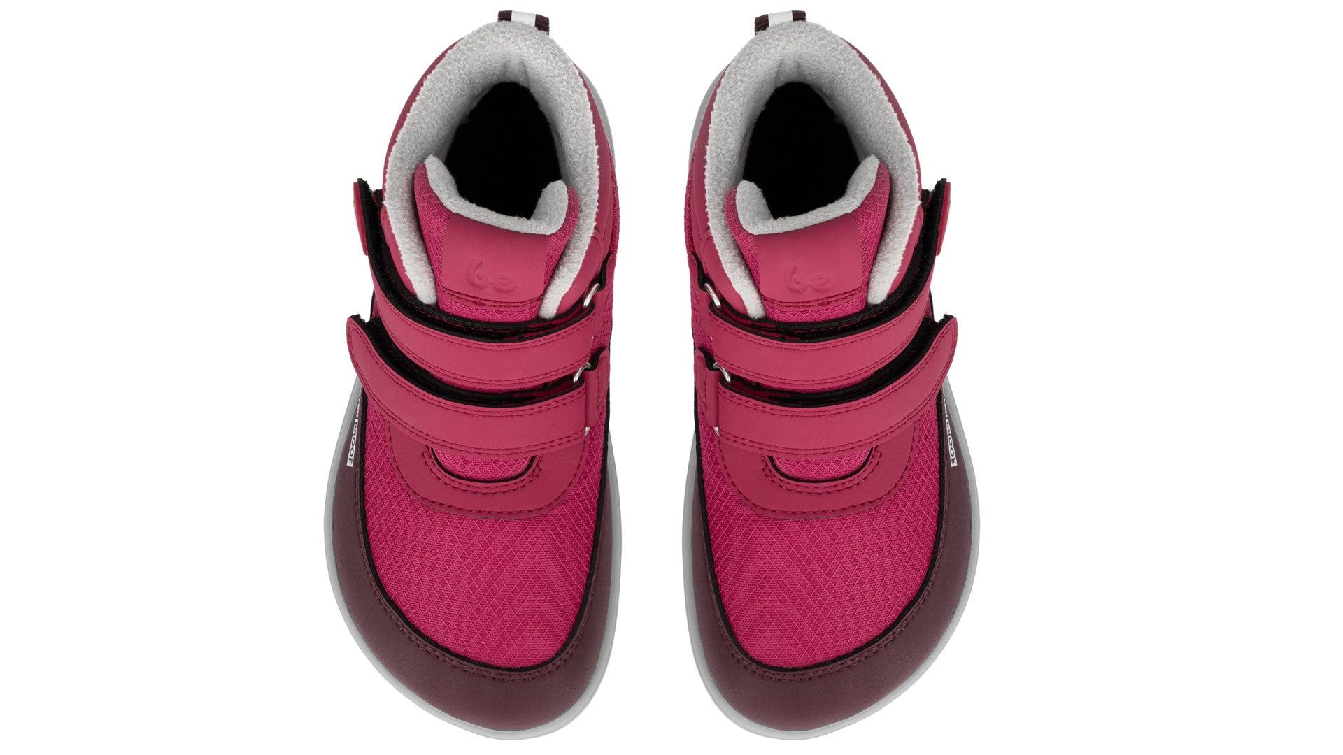 Dětské zimní barefoot boty Be Lenka Zippu - Berry & Grey