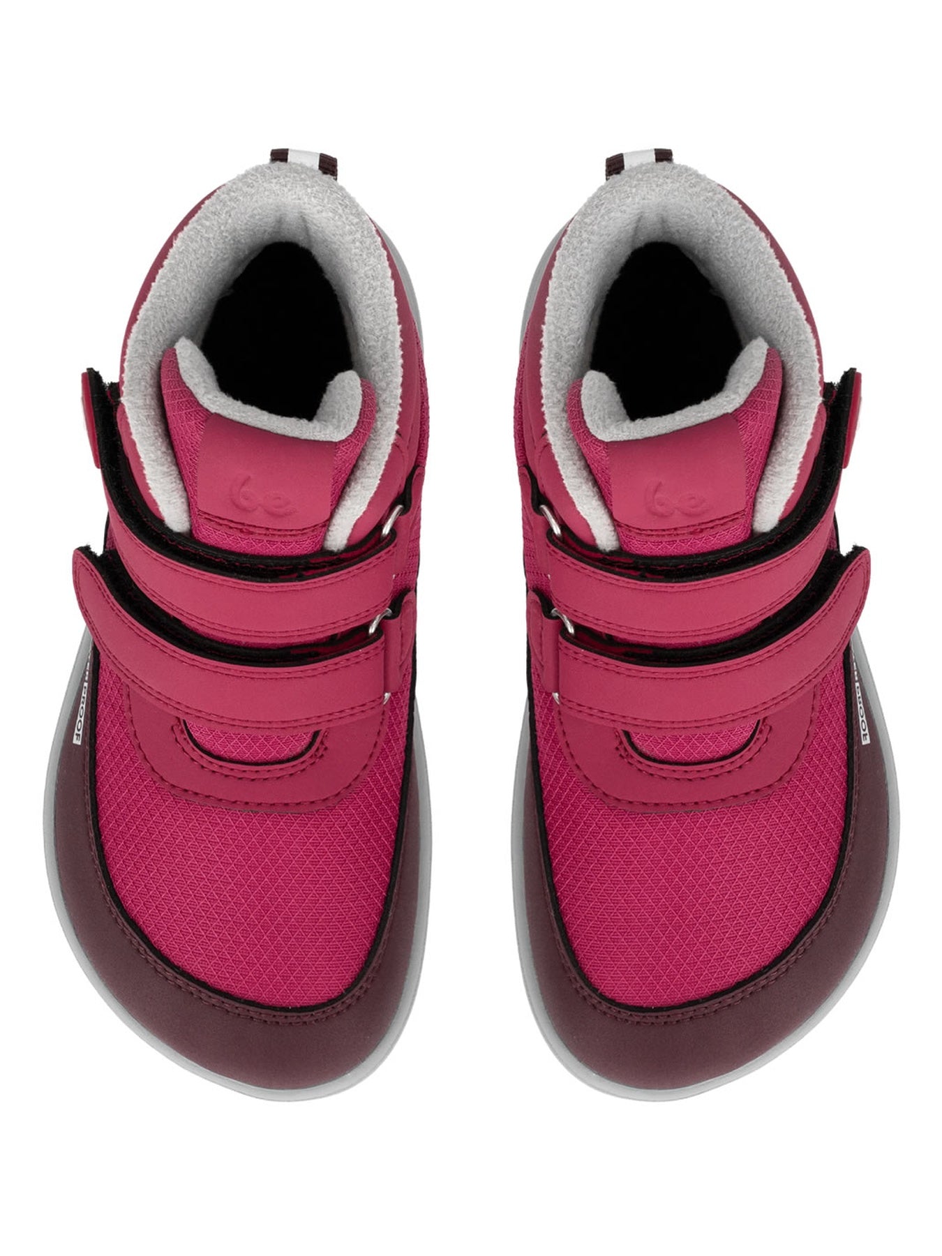 Dětské zimní barefoot boty Be Lenka Zippu - Berry & Grey