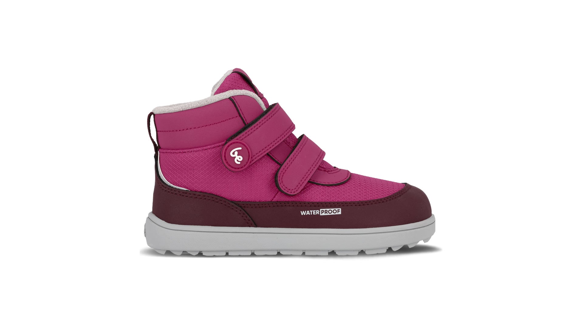 Dětské zimní barefoot boty Be Lenka Zippu - Berry & Grey