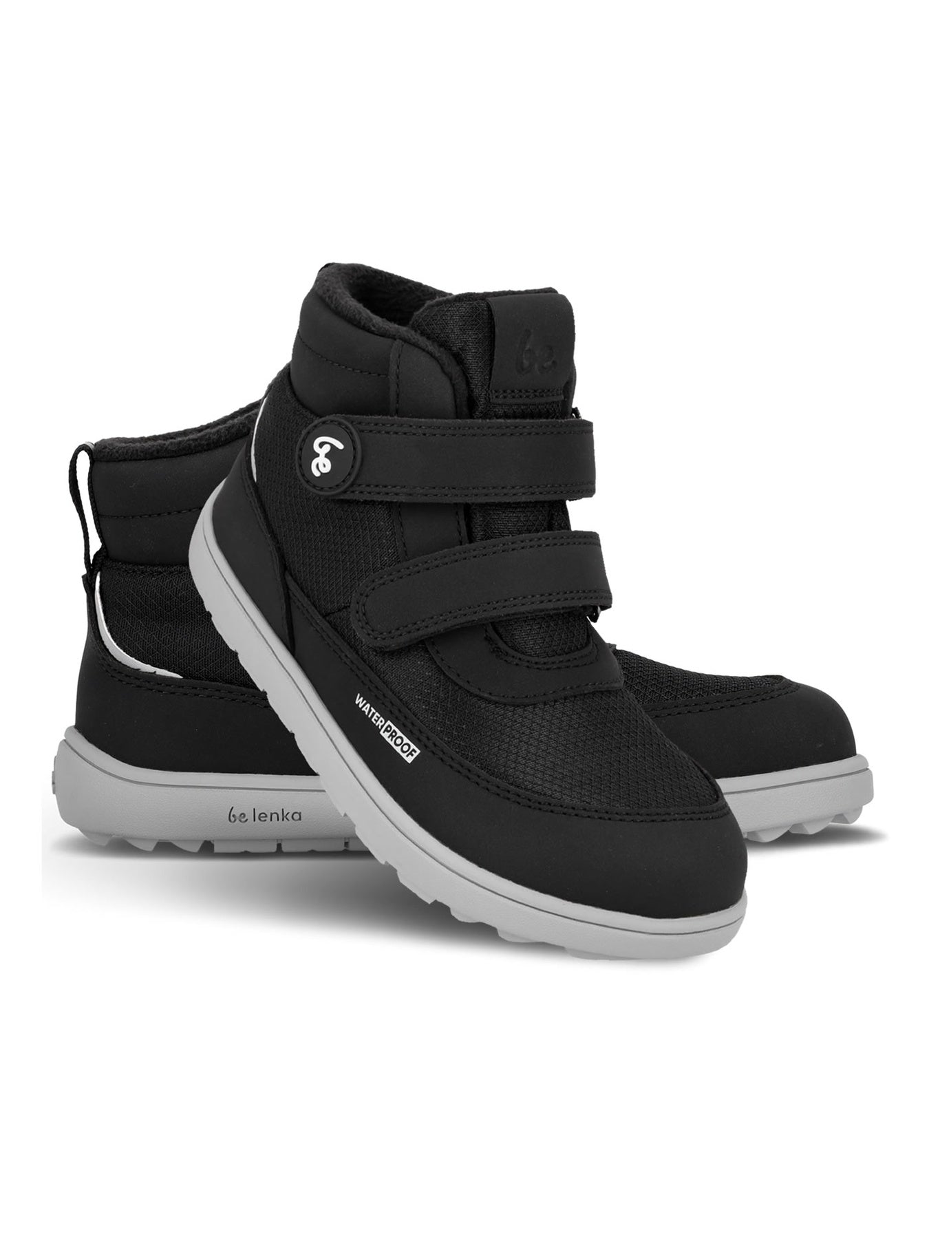 Dětské zimní barefoot boty Be Lenka Zippu - Black & Grey