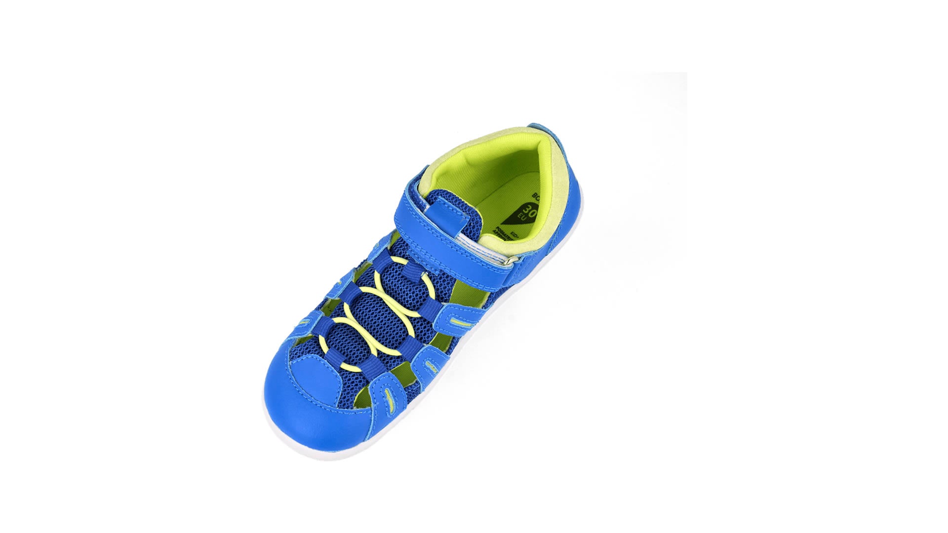 Bobux Kid Plus Summit Snorkel Blue Sunny Lime - pohled shora