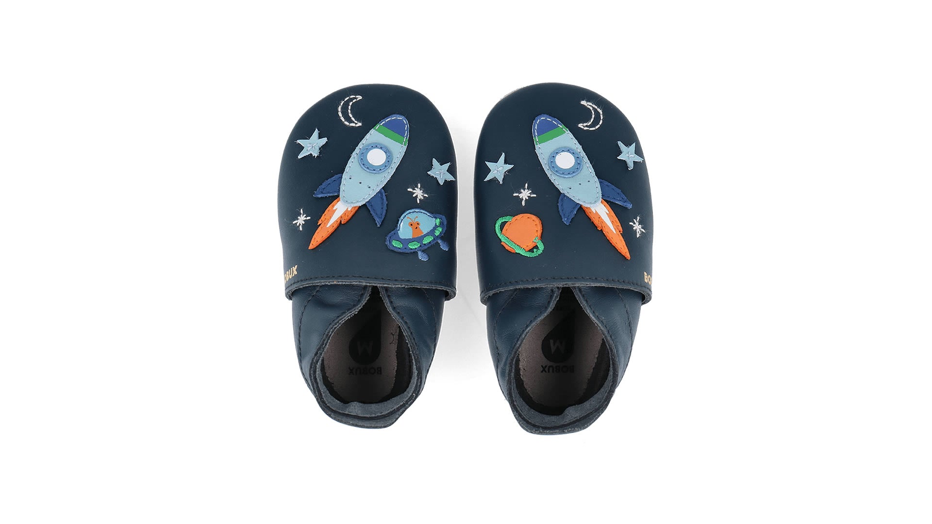 Bobux Soft sole Cosmic Rocket Navy - pohled shora