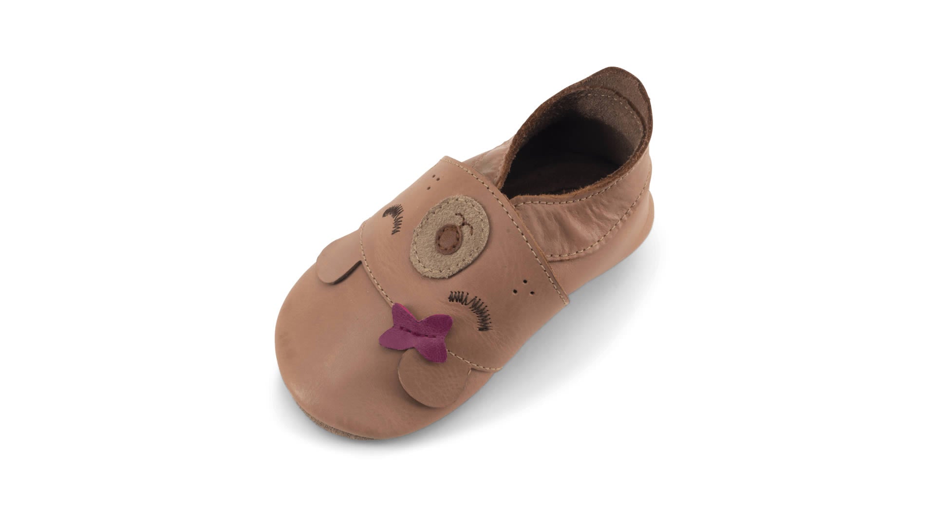 Bobux Soft Sole Mama Bear Caramel - pohled shora jedna bota