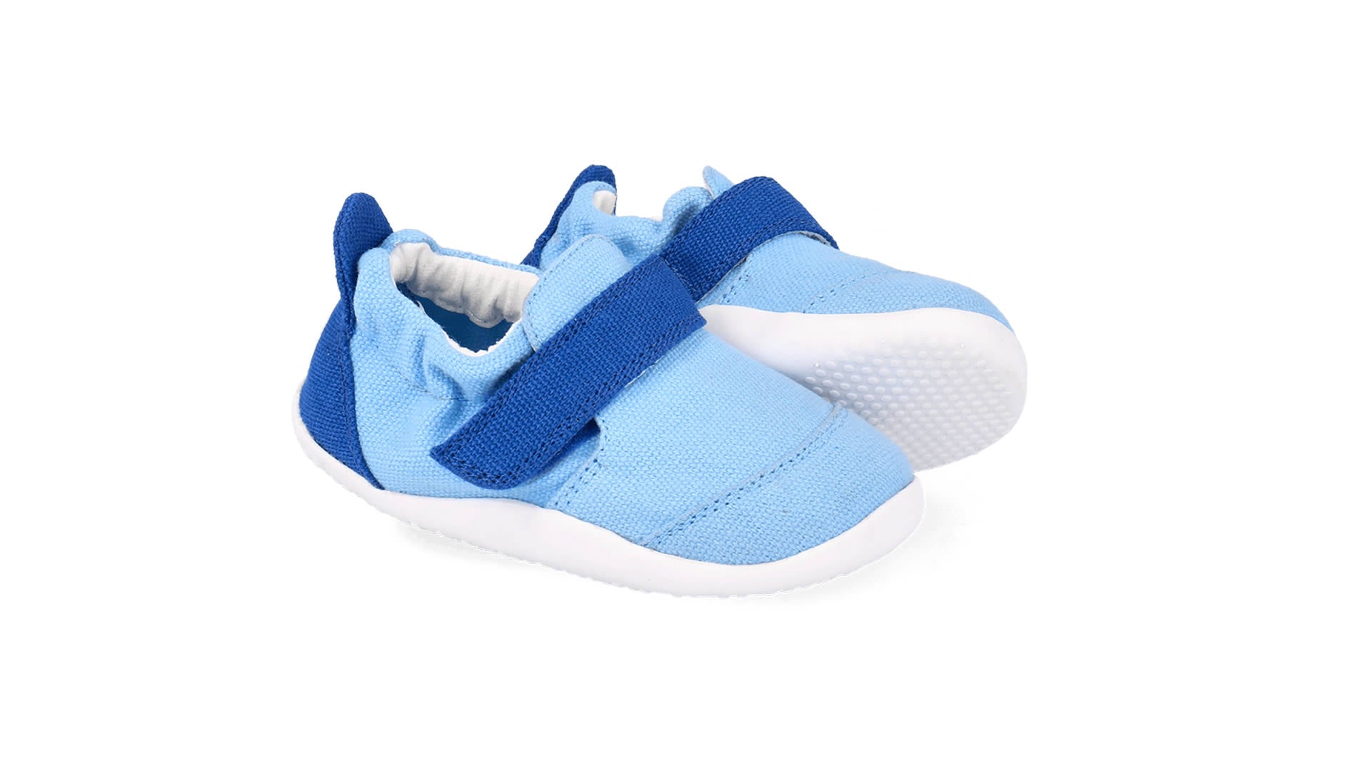 Bobux Xplorer Go Organic Powder Blue + Snorkel Blue - boční pohled