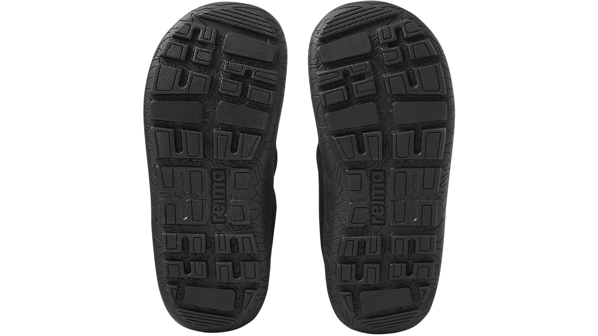 Reima Hyppii Black - dětské barefoot  boty s membránou na suchý zip v černé barvě - podrážky