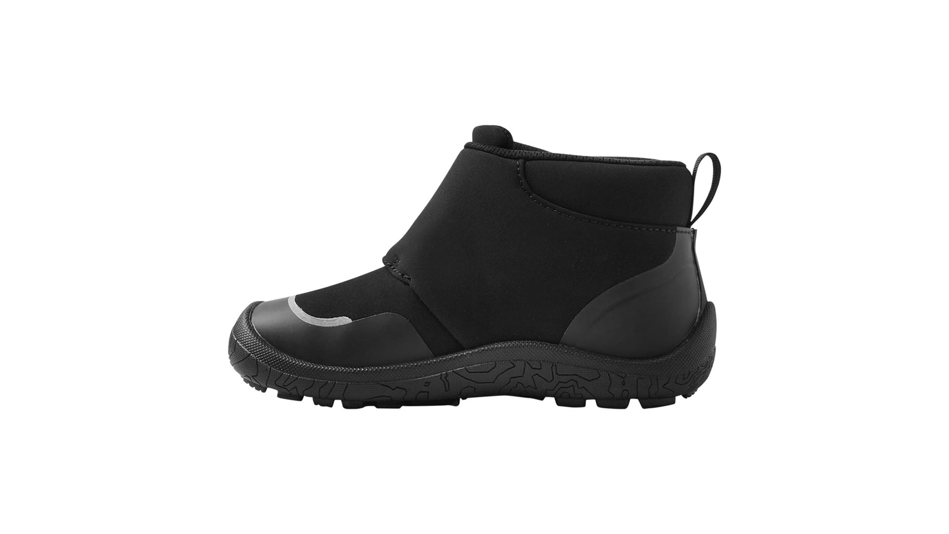 Reima Hyppii Black - dětské barefoot  boty s membránou na suchý zip v černé barvě - pohled na vnitřní stranu