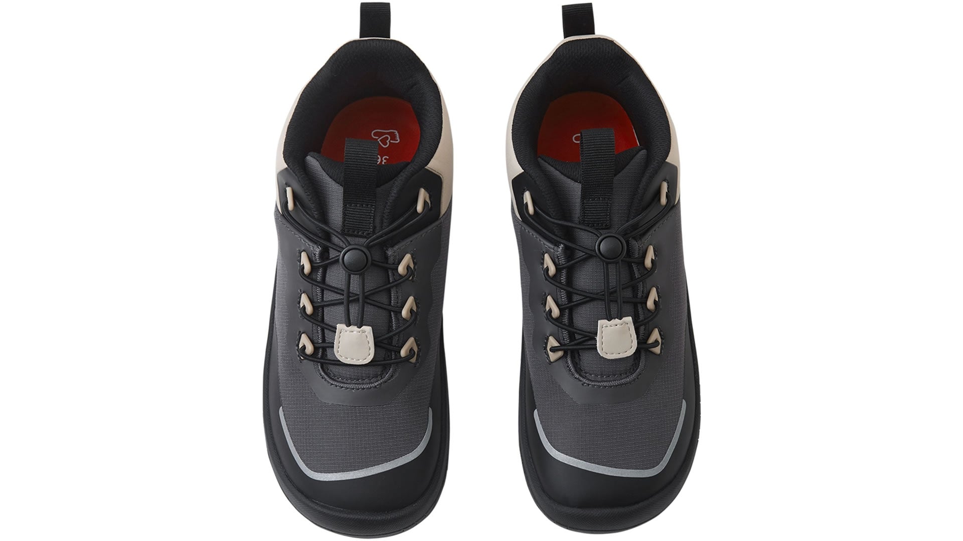 Reima Sankari Soft Black - barefoot  černo-šedé boty s membránou - pohled  shora