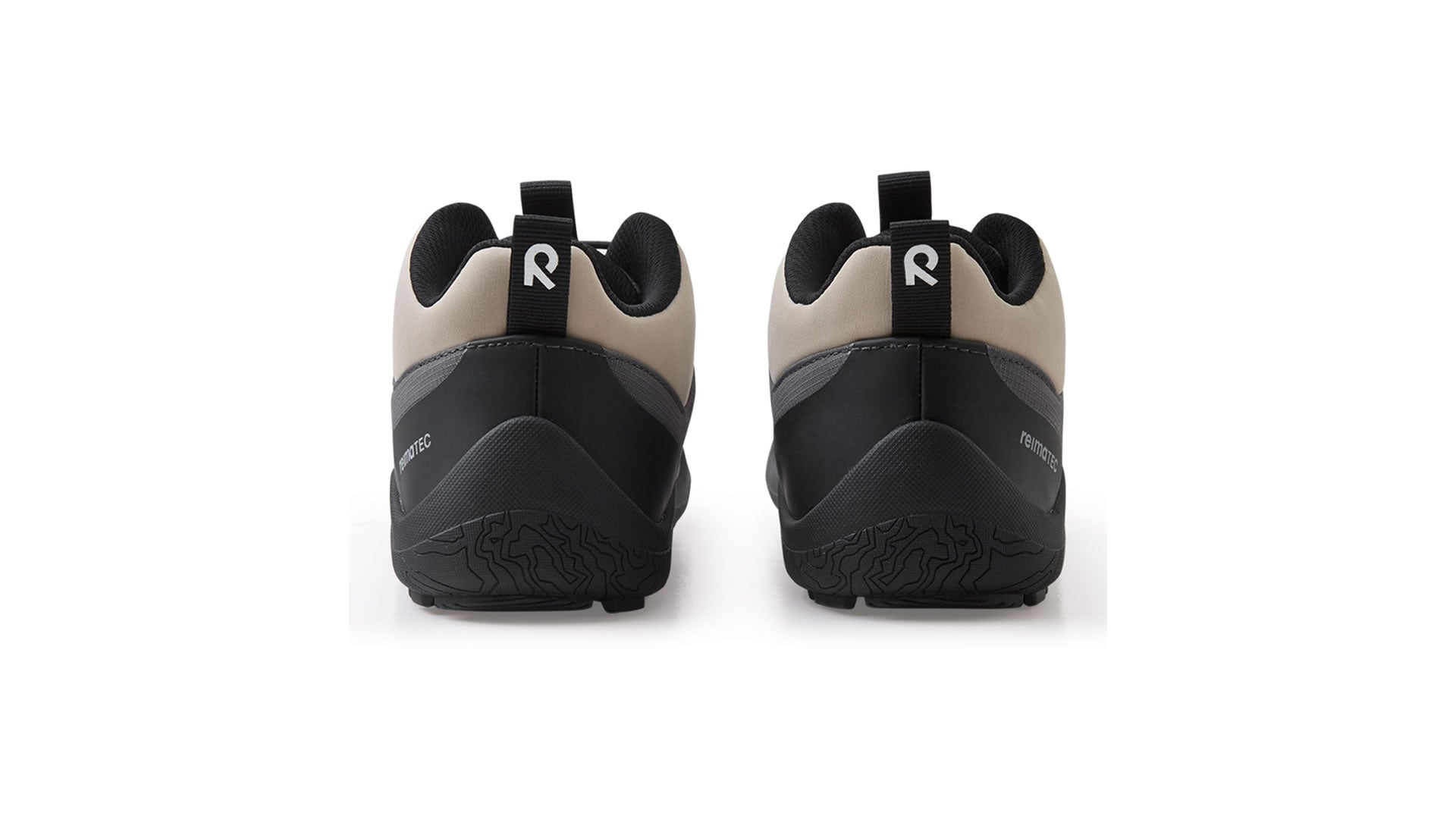 Reima Sankari Soft Black - barefoot  černo-šedé boty s membránou - pohled  na paty