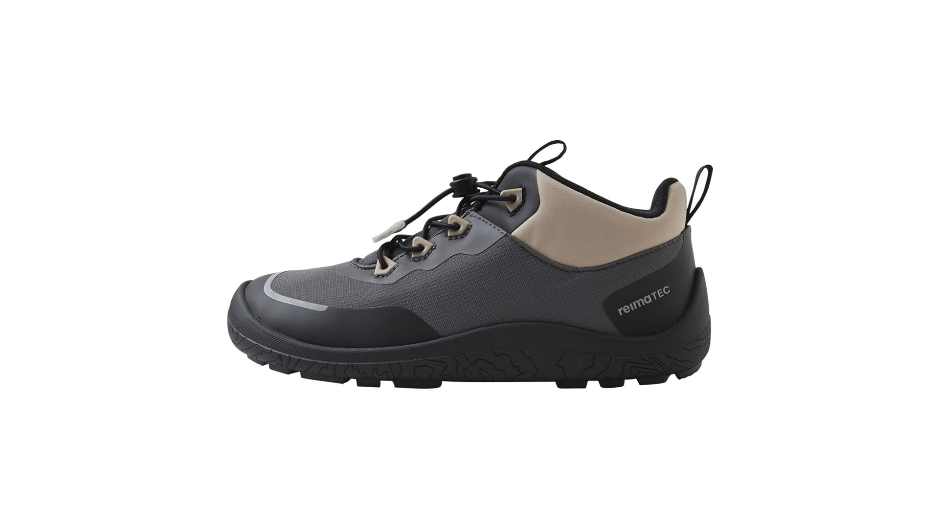 Reima Sankari Soft Black - barefoot  černo-šedé boty s membránou - pohled zleva