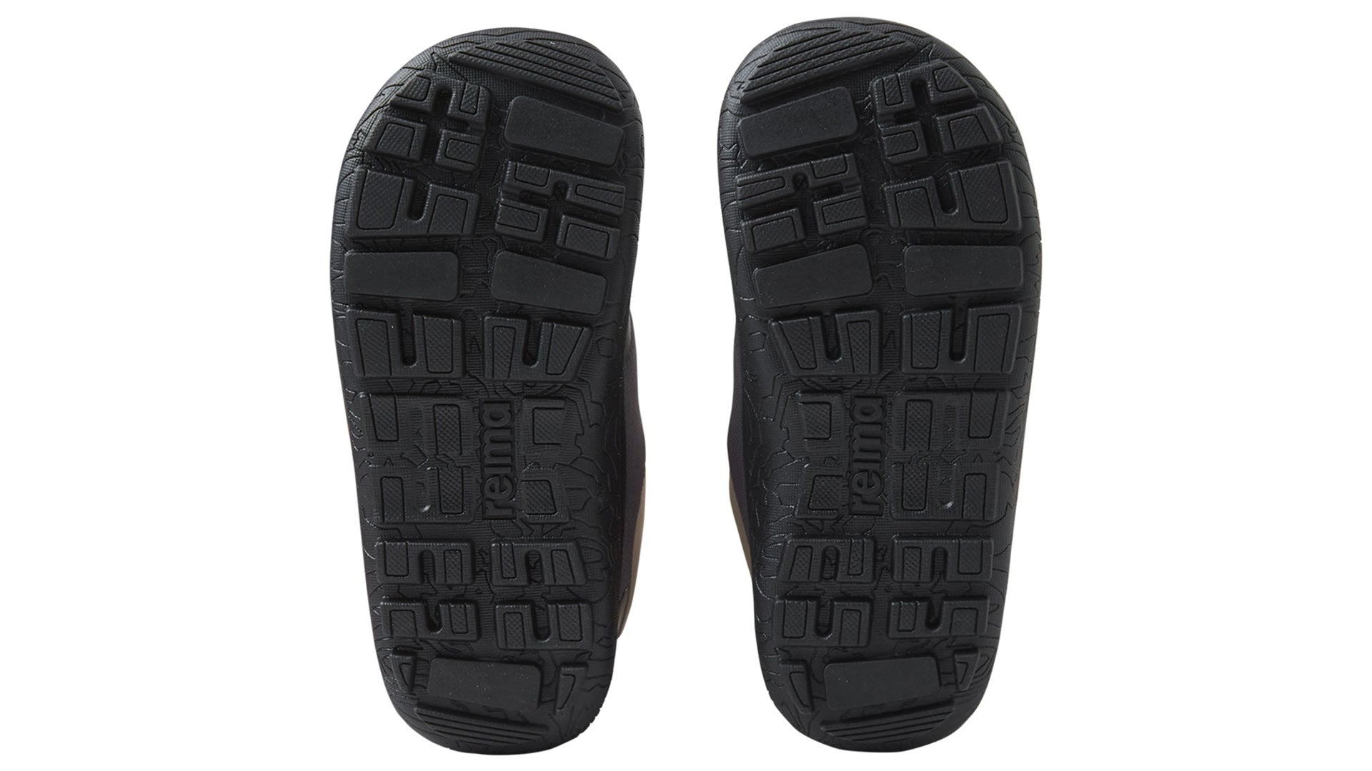 Reima Viikari Soft Black - dětské přechodové barefoot boty s membránou v černo-šedé barvě - podrážky