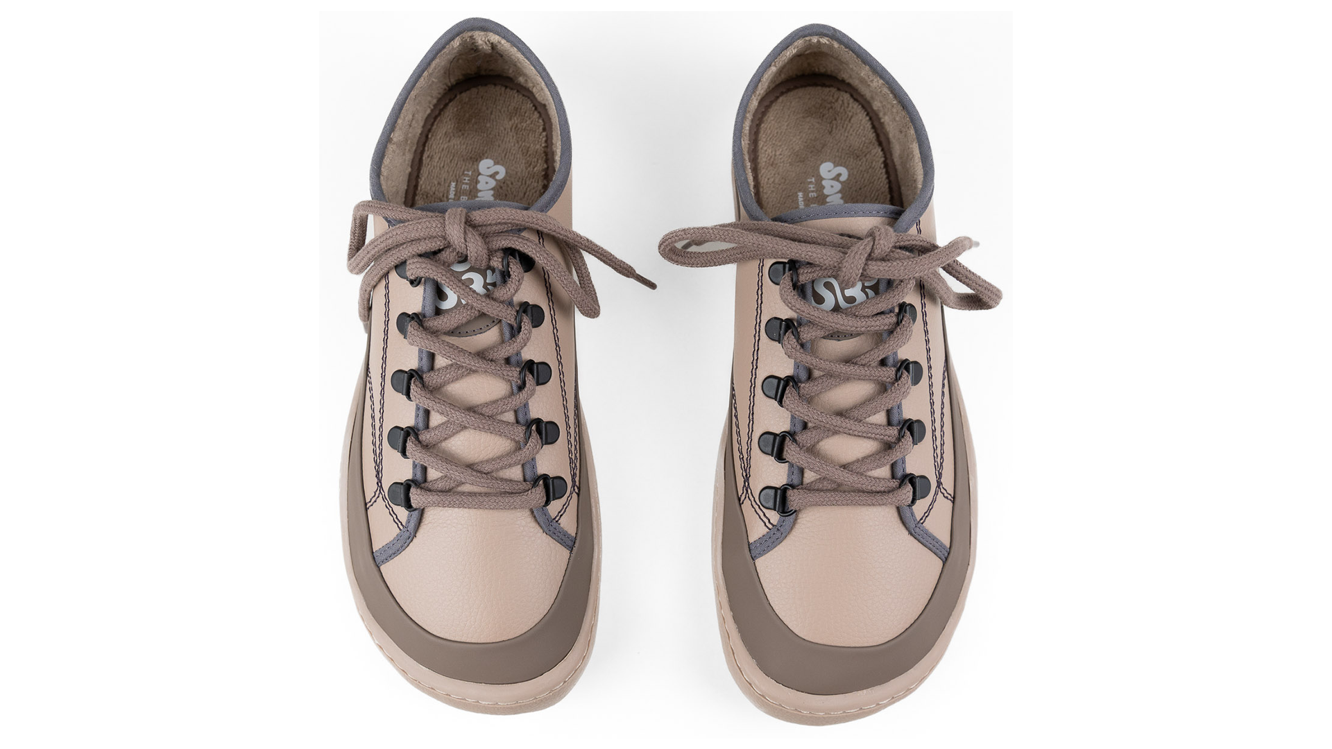 Sambas The Bambas Bamba Duna tenisky z rostlinné kůže v bahenní barvě pohled shora.